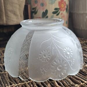 Floral Frosted Glass Lamp Shade